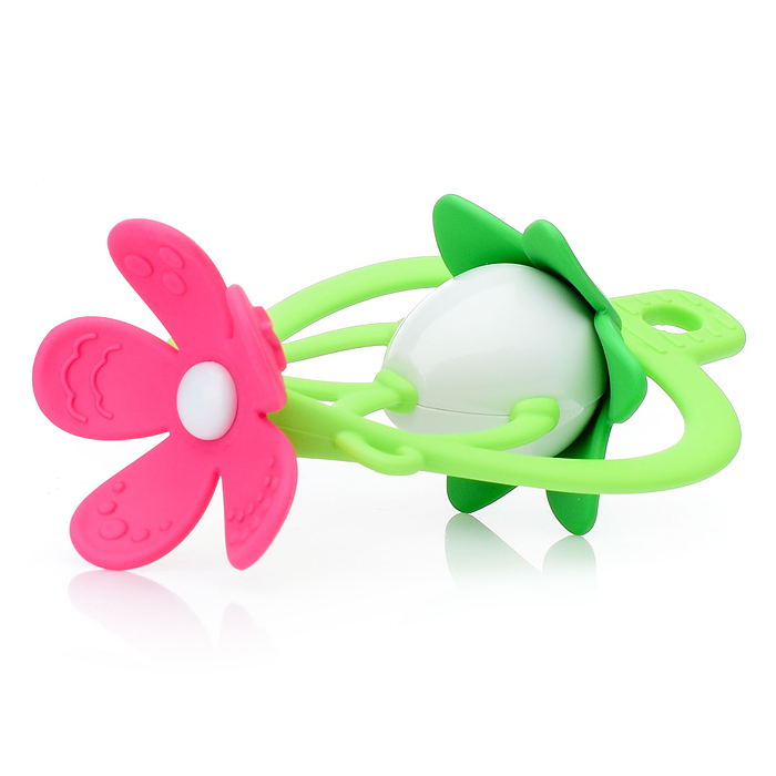 Фото к товару Погремушка-прорезыватель "Цветочки" Погремушка-прорезыватель "Цветочки"