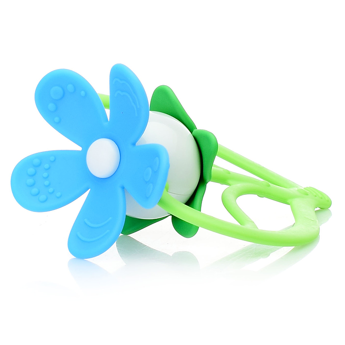 Фото к товару Погремушка-прорезыватель "Цветочки" Погремушка-прорезыватель "Цветочки"