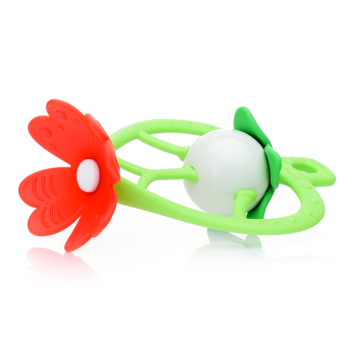 Фото к товару Погремушка-прорезыватель "Цветочки" Погремушка-прорезыватель "Цветочки"