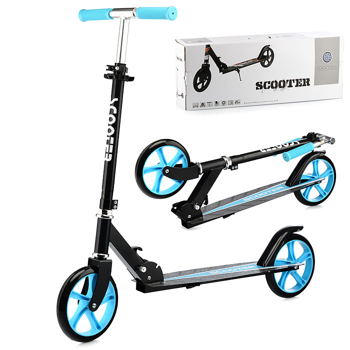 Самокат U035608Y 2-х кол., синий, PU/ 200 мм, ABEC 7, в коробке