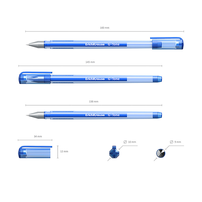 Фото к товару Ручка гелевая G-TONE, цвет чернил синий Ручка гелевая G-TONE, цвет чернил синий