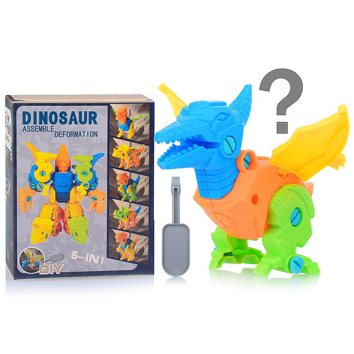 Конструктор R968-B1P "Динозавр" с отверткой, в коробке Конструктор R968-B1P "Динозавр" с отверткой, в коробке