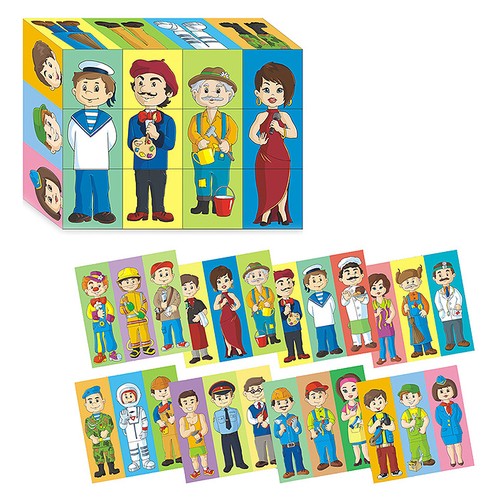 Кубики (12 куб) "Собирайка-профессия" Кубики (12 куб) "Собирайка-профессия"