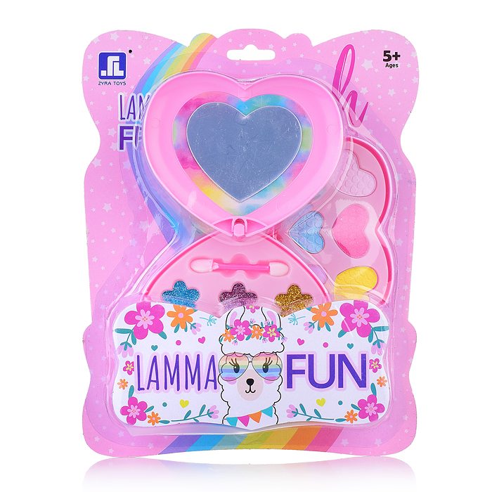 Набор детской косметики 2107P "Лама. Сердечко" на листе Набор детской косметики 2107P "Лама. Сердечко" на листе