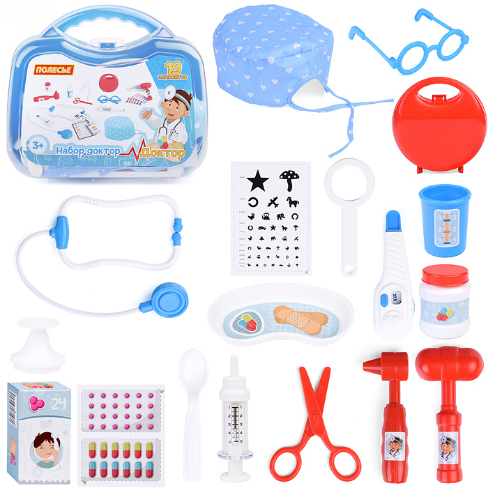 Набор "Доктор №20" (19 элементов) (в чемоданчике среднем) Набор "Доктор №20" (19 элементов) (в чемоданчике среднем)