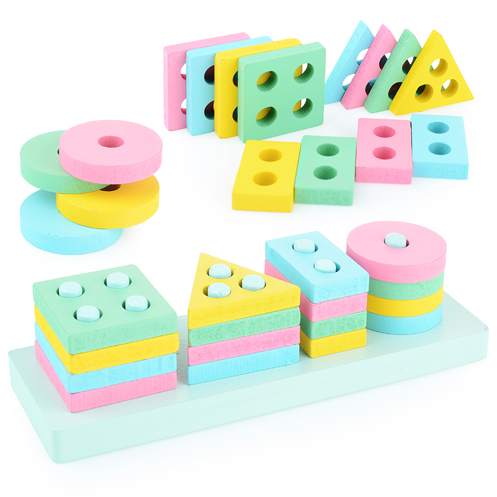Логическая пирамидка D0783 "Цветные формы"