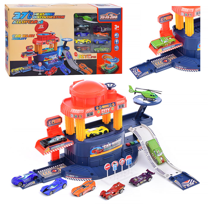 Парковка-Автомойка 660-S16 "Дорожные знаки" в коробке Парковка-Автомойка 660-S16 "Дорожные знаки" в коробке