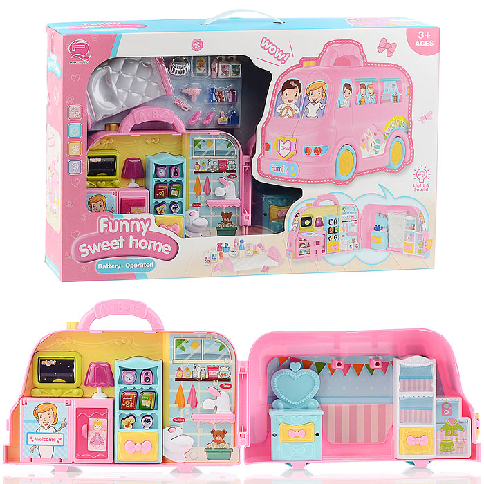 Игровой набор QF2813B "Домик" с аксессуарами, в коробке Игровой набор QF2813B "Домик" с аксессуарами, в коробке