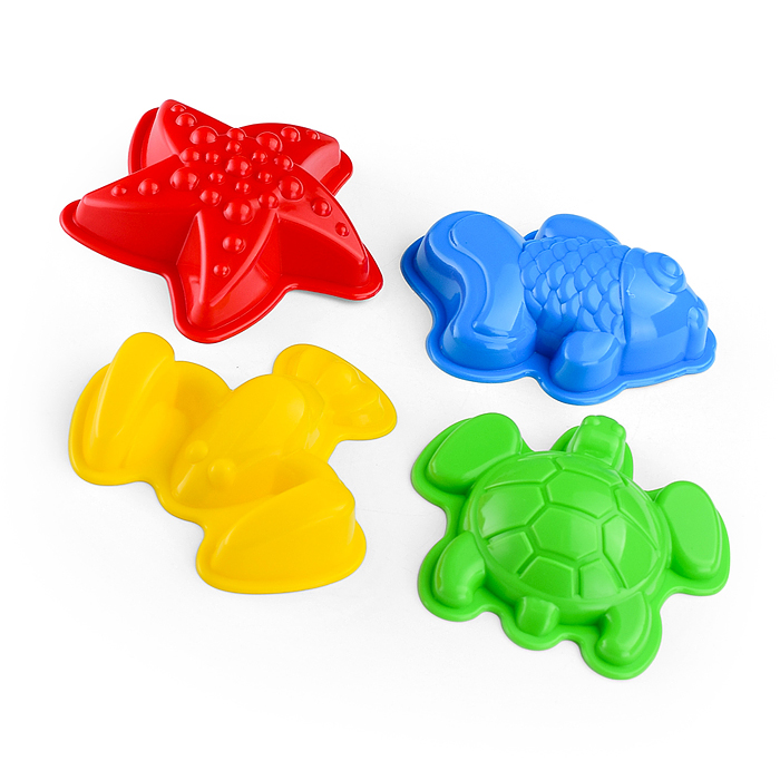 Фото к товару Набор для песка L18см (формочки 4шт) Набор для песка L18см (формочки 4шт)