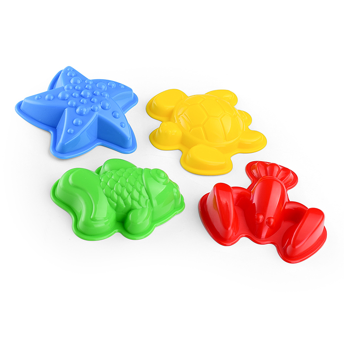 Фото к товару Набор для песка L18см (формочки 4шт) Набор для песка L18см (формочки 4шт)
