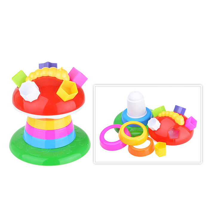 Логическая пирамидка "Гриб на полянке"