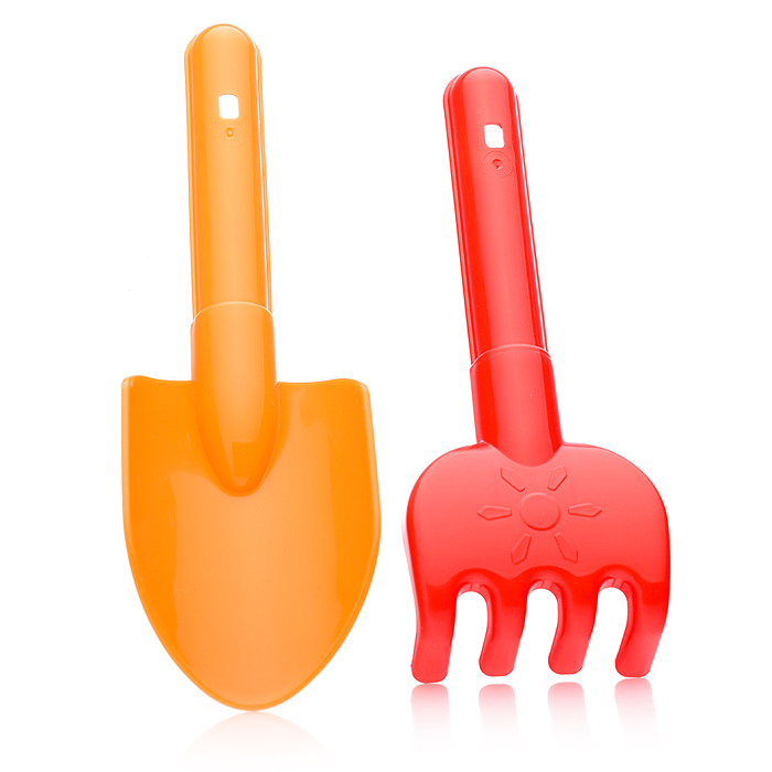 Песочный набор № 155 (ведро 0,8 л , сито,  совок 19 см, грабли 19см, лейка 0,4л)