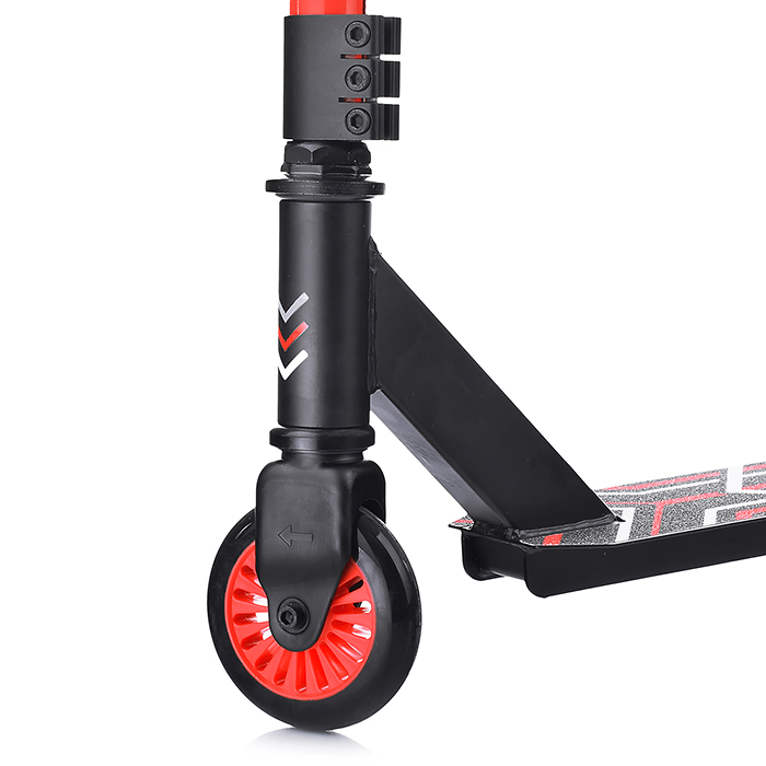 Фото к товару Самокат трюковый ROCKET,колеса PU/пластик 100 мм,ABEC 7, красный Самокат трюковый ROCKET,колеса PU/пластик 100 мм,ABEC 7, красный