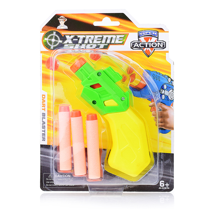 Пистолет 0007-29AA с мягкими полимерными пулями, на листе Пистолет 0007-29AA с мягкими полимерными пулями, на листе