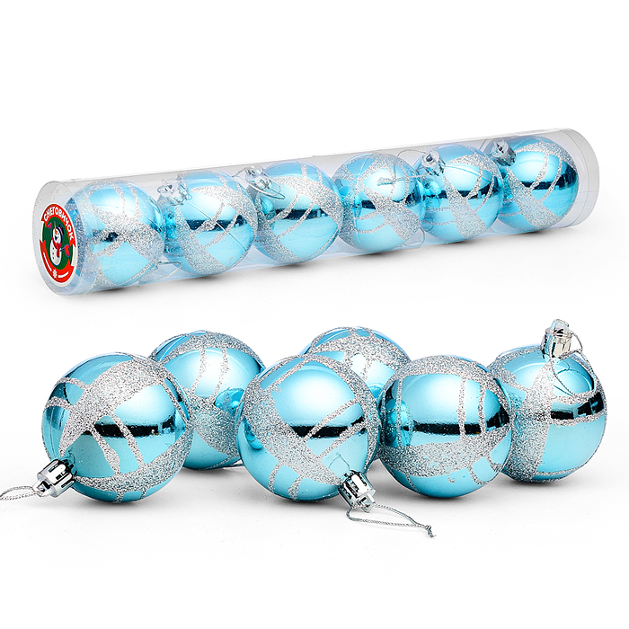 Набор шаров S0160-2 "Льдинка" (6см) в коробке