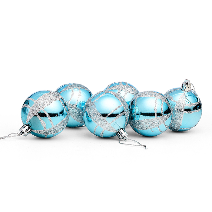 Набор шаров S0160-2 "Льдинка" (6см) в коробке