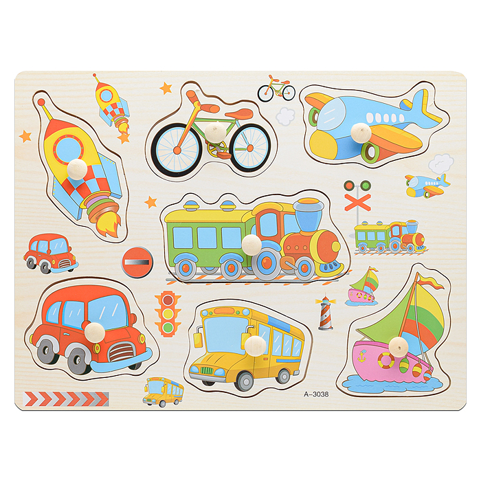 Пазл-вкладыш D0056 "Транспорт вид 1" Пазл-вкладыш D0056 "Транспорт вид 1"