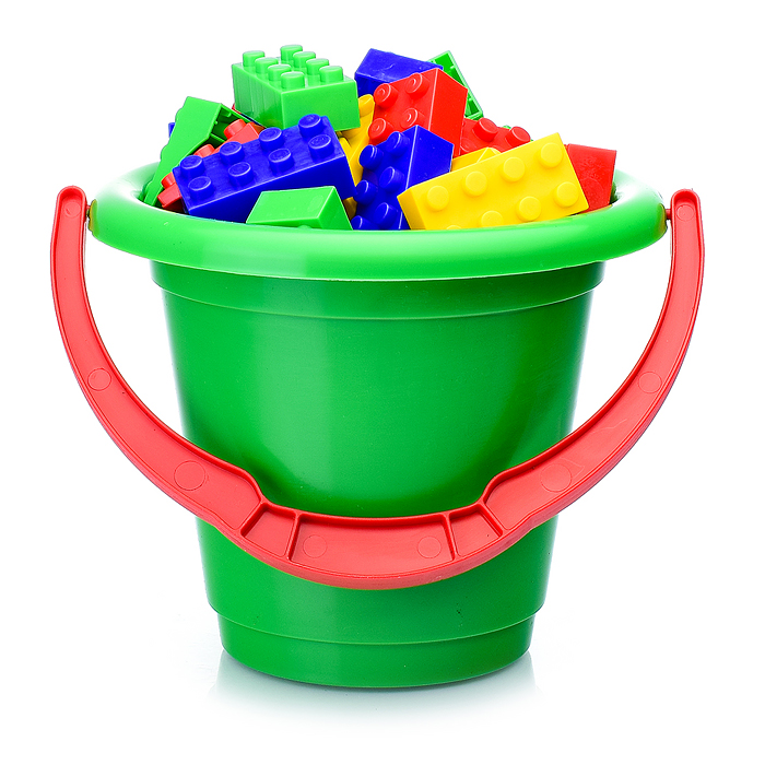 Конструктор "Радуга" в ведерке 90 дет. 