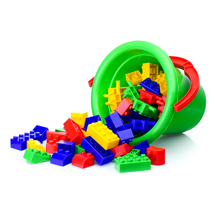 Конструктор "Радуга" в ведерке 90 дет. 