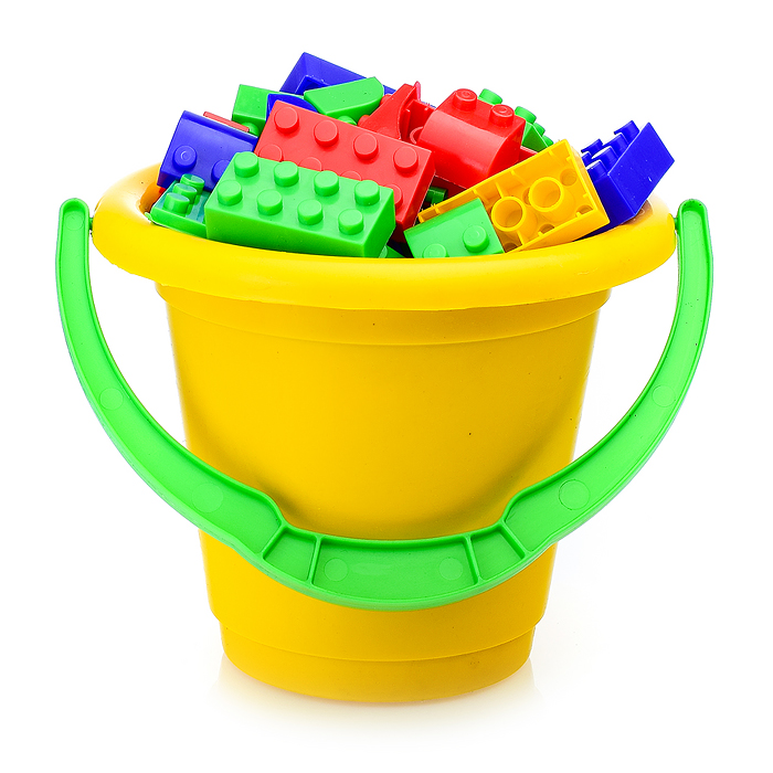 Конструктор "Радуга" в ведерке 90 дет. 