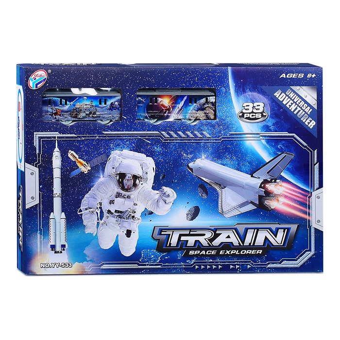 Фото к товару Железная дорога YY-533 "Космический поезд" в коробке Железная дорога YY-533 "Космический поезд" в коробке