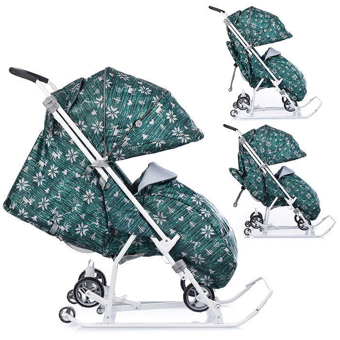 Фото к товару Коляска комбинированная "Наши детки 3-1К" (скандинавский зеленый) Коляска комбинированная "Наши детки 3-1К" (скандинавский зеленый)