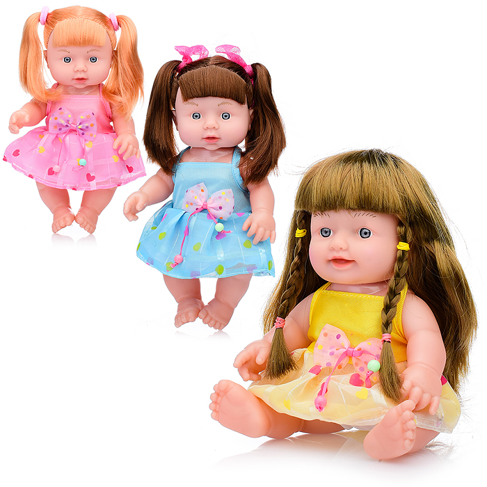 Кукла 205-Q "Радочка" в ярком платье, на батарейках, в ассортименте, в пакете Кукла 205-Q "Радочка" в ярком платье, на батарейках, в ассортименте, в пакете