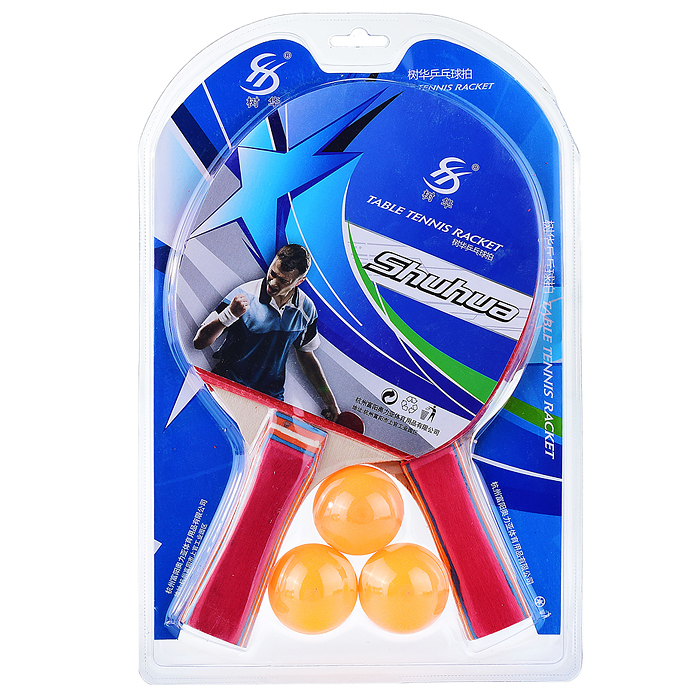Набор для настольного тенниса 00-0772 (2 ракетки, 3 мяча) блистер