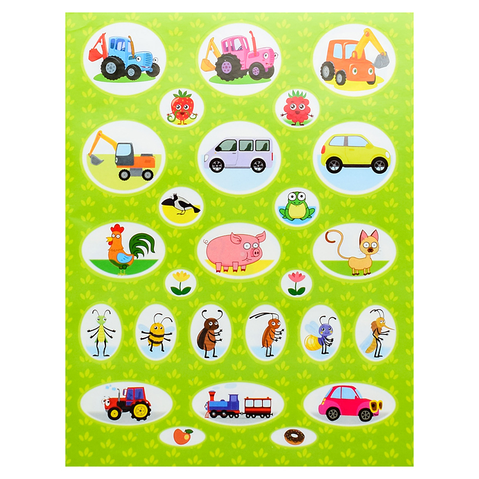 Книга. Синий трактор. Книжка с картинками. на ферме