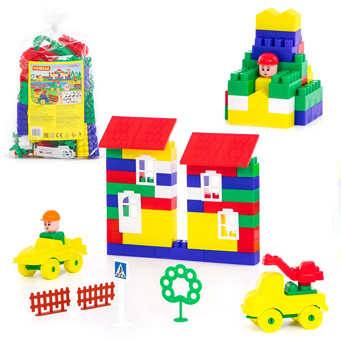 Конструктор "Строитель" (128 элементов) (в пакете) Конструктор "Строитель" (128 элементов) (в пакете)