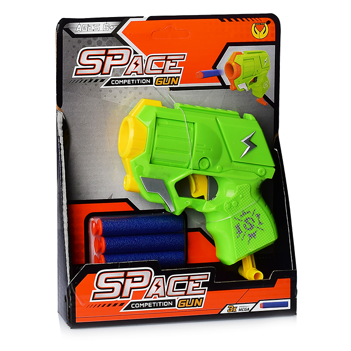 Фото к товару Пистолет Y-211 с мягкими полимерными пулями, в коробке Пистолет Y-211 с мягкими полимерными пулями, в коробке