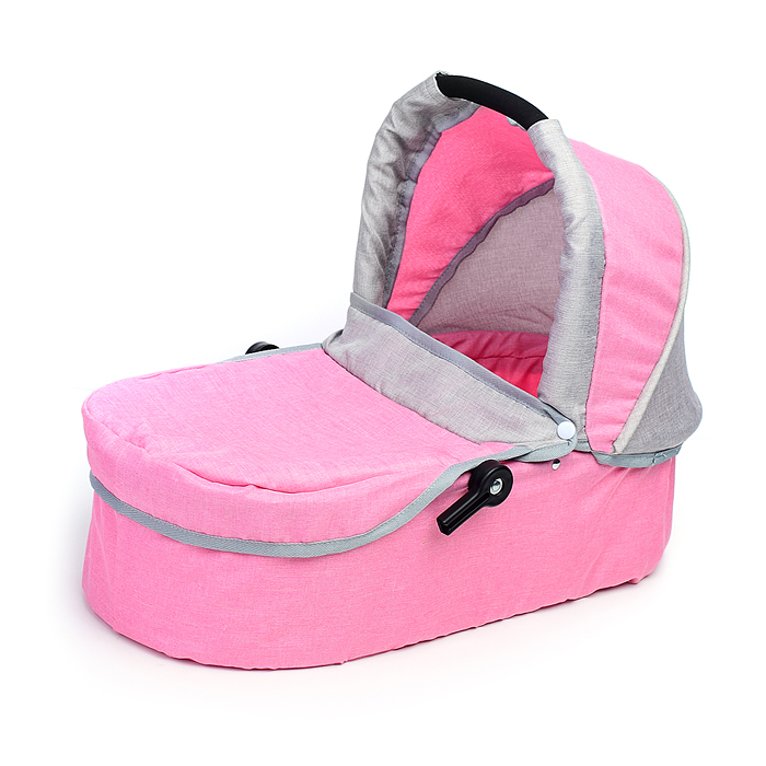 Фото к товару Коляска-трансформер для кукол 9662 металлическая, регулируемая ручка, с корзиной, цвет серо-розовый Коляска-трансформер для кукол 9662 металлическая, регулируемая ручка, с корзиной, цвет серо-розовый