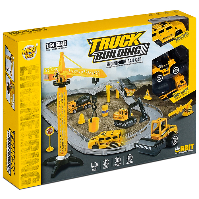 Фото к товару Автотрек MH-145 "Truck Building" в коробке Автотрек MH-145 "Truck Building" в коробке