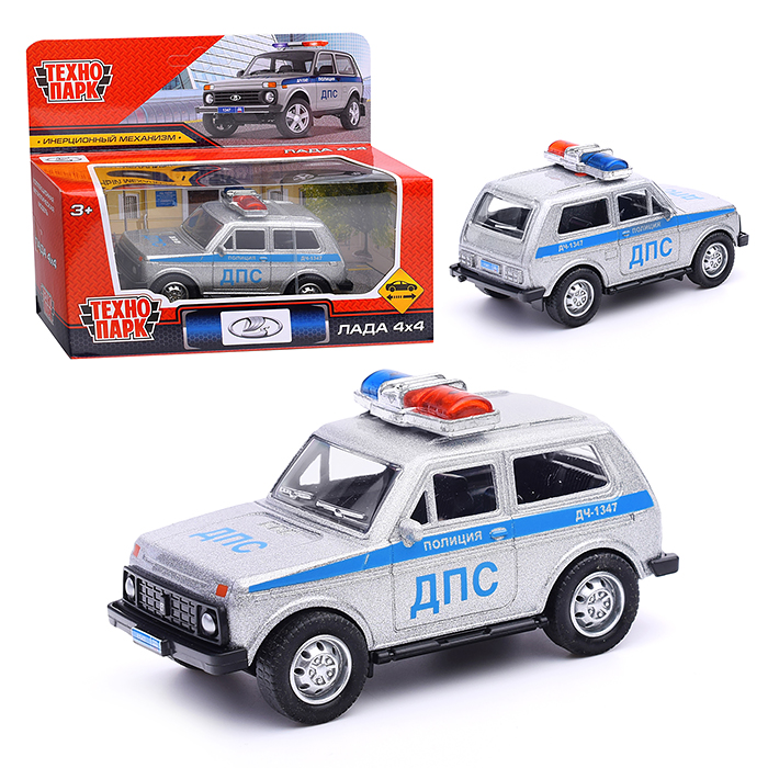Машина металл LADA Полиция, 10 см, инерция, в коробке Машина металл LADA Полиция, 10 см, инерция, в коробке