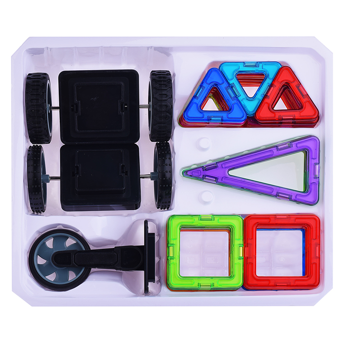 Фото к товару Конструктор магнитный 2475 "Цветные магниты" 32 дет., в коробке Конструктор магнитный 2475 "Цветные магниты" 32 дет., в коробке