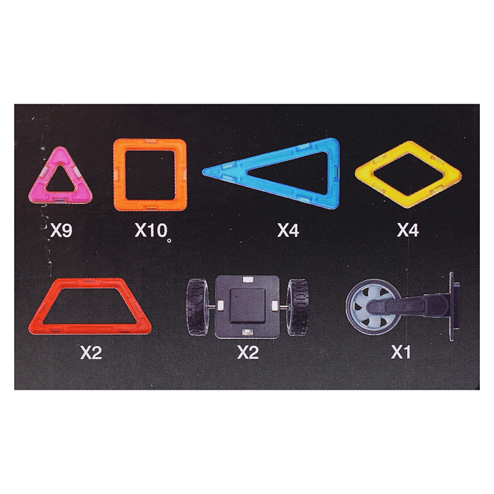 Фото к товару Конструктор магнитный 2475 "Цветные магниты" 32 дет., в коробке Конструктор магнитный 2475 "Цветные магниты" 32 дет., в коробке