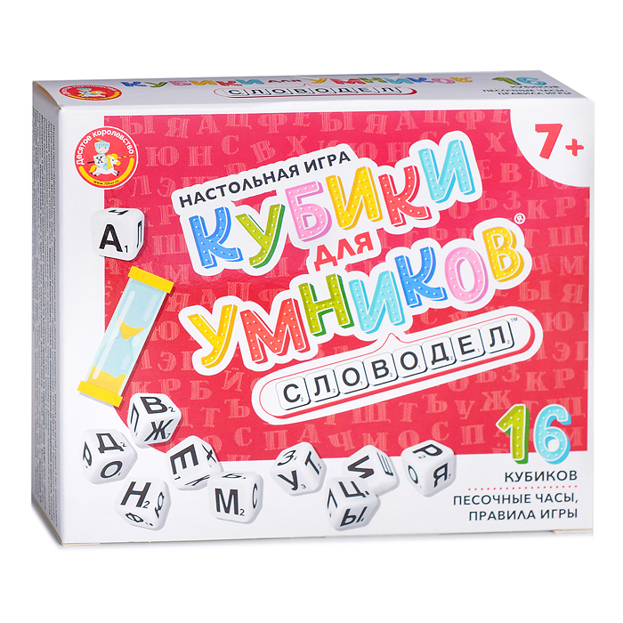 Фото к товару Настольная игра "Кубики для умников" Словодел Настольная игра "Кубики для умников" Словодел