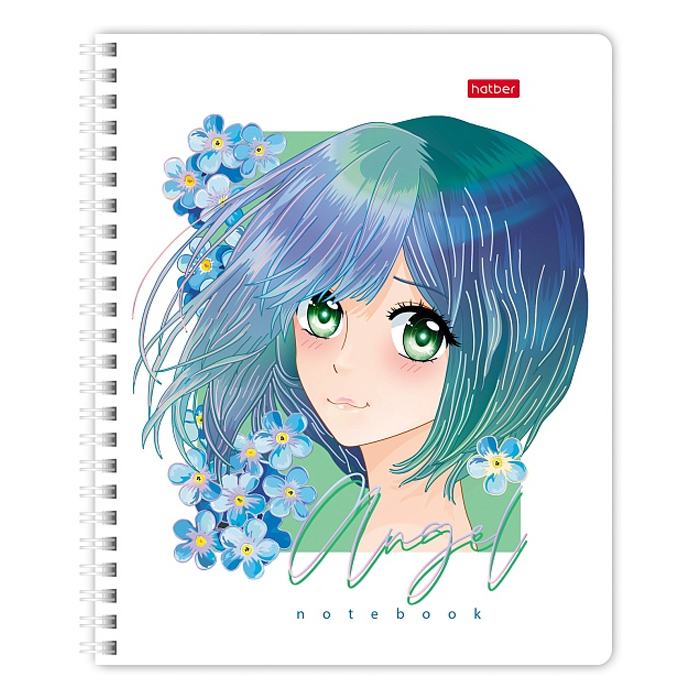 Фото к товару Тетрадь 96л клетка "Ангелы аниме" 65г/кв.м на гребне мат.ламин. 3D фольга 2 диз. в блоке Тетрадь 96л клетка "Ангелы аниме" 65г/кв.м на гребне мат.ламин. 3D фольга 2 диз. в блоке