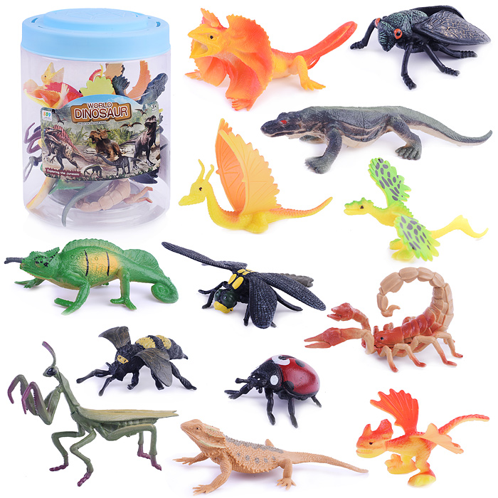 Набор животные 559-280A "Удивительный мир" 13 предметов, в банке Набор животные 559-280A "Удивительный мир" 13 предметов, в банке