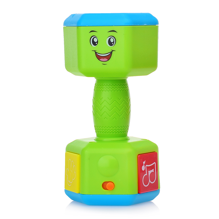 Фото к товару Погремушка MBX04-1 "Гантелька" на батарейках, в коробке Погремушка MBX04-1 "Гантелька" на батарейках, в коробке