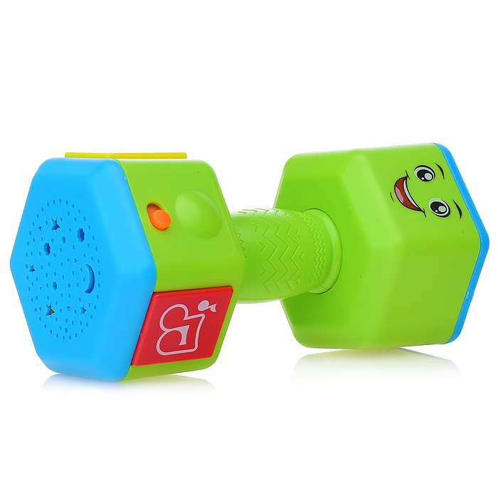 Фото к товару Погремушка MBX04-1 "Гантелька" на батарейках, в коробке Погремушка MBX04-1 "Гантелька" на батарейках, в коробке