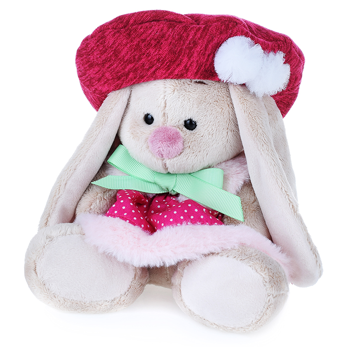 Фото к товару Зайка Ми в юбке и малиновом берете (малыш) Зайка Ми в юбке и малиновом берете (малыш)