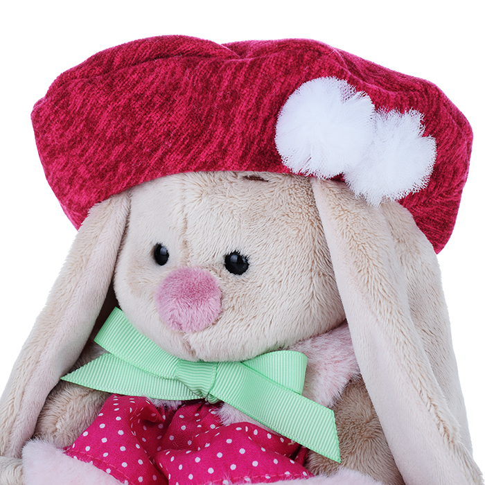 Фото к товару Зайка Ми в юбке и малиновом берете (малыш) Зайка Ми в юбке и малиновом берете (малыш)