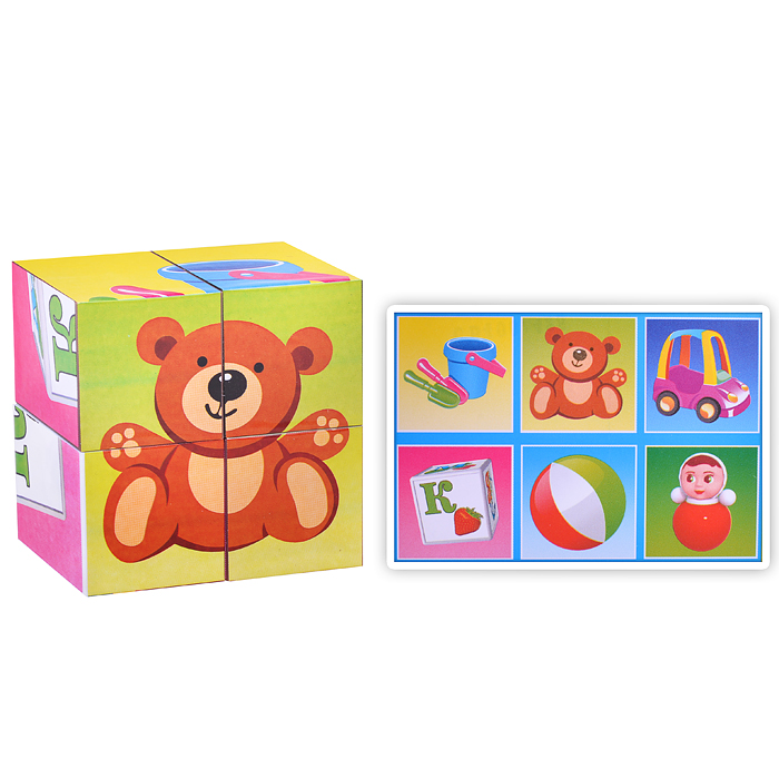 Кубики в картинках 34 "Игрушки" Кубики в картинках 34 "Игрушки"
