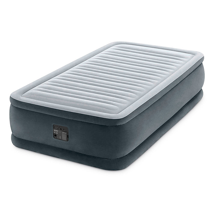 Односпальная надувная кровать 99х191х46см "Comfort-Plush" встр.нас. 220В, до 136кг, 64412 INTEX