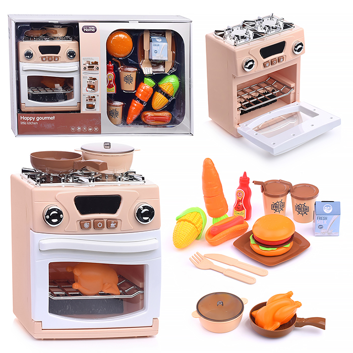 Бытовая техника A1003-5 "Плита" с посудой и продуктами, в коробке (цвет бежевый) Бытовая техника A1003-5 "Плита" с посудой и продуктами, в коробке (цвет бежевый)