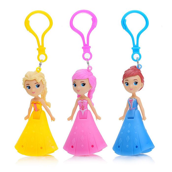 Кукла-брелок BN8014A "Принцесса со светящимся платьем и наклейками" в ассортименте, в пакете Кукла-брелок BN8014A "Принцесса со светящимся платьем и наклейками" в ассортименте, в пакете
