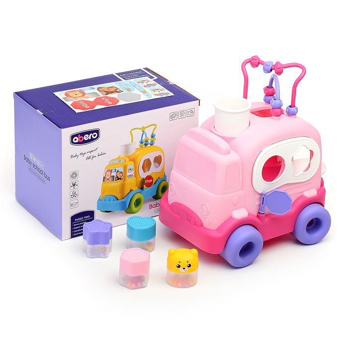 Сортер QX-91166E "Автобус" с лабиринтом, в коробке Сортер QX-91166E "Автобус" с лабиринтом, в коробке