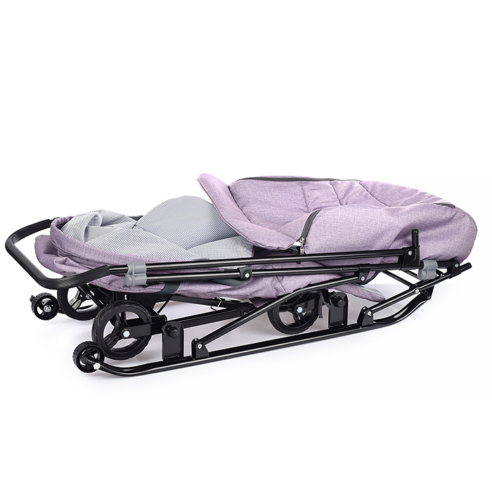 Фото к товару Санки-коляска Снежинка универсал-1 (лен пудра) Санки-коляска Снежинка универсал-1 (лен пудра)