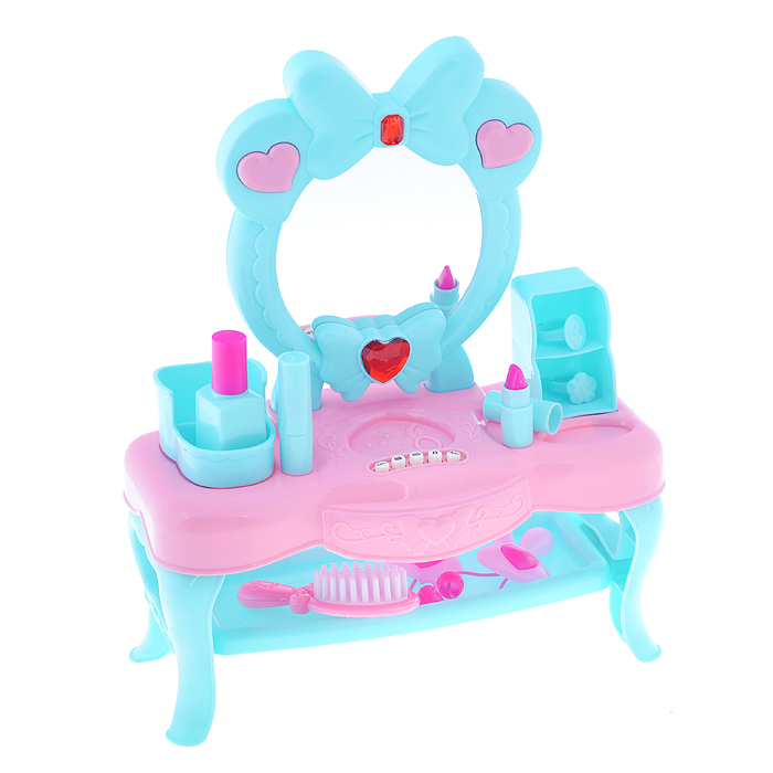 Фото к товару Игровой набор "Стилист" (столик) 3802-1, свет/звук, в коробке Игровой набор "Стилист" (столик) 3802-1, свет/звук, в коробке